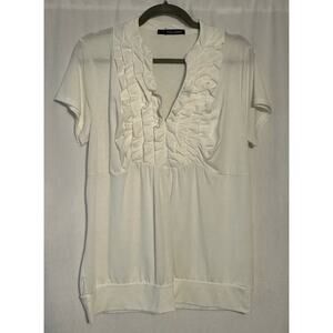 Maurices Womens Short Sleeve Top With Ruffles Size 1